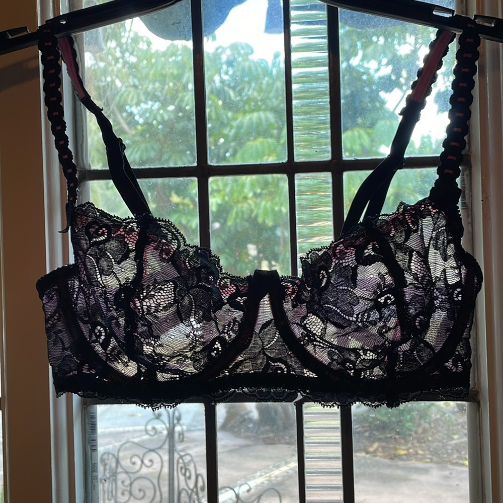 Bella Zahra Bra Sheer Lace Demi Underwire Bra
